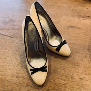 Bebe Patent Leather Bow Pumps